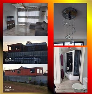 log cabin 2 bed with 144 square meter garage/ workshop WhatsApp 