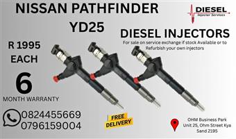 Nissan Pathfinder YD25 Diesel Injectors for sale on service exchange or to recon