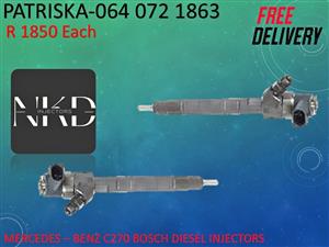 MERCEDES C270 DIESEL BOSCH INJECTORS FOR SALE