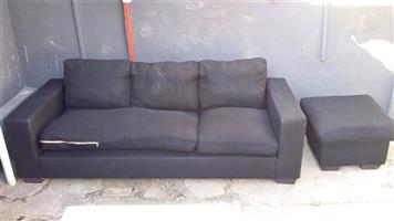 Couch with foot stool. 