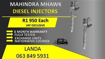 MAHINDRA MHAWK 2.2 DIESEL INJECTORS FOR SALE OR RECON WITH WARRANTY       
