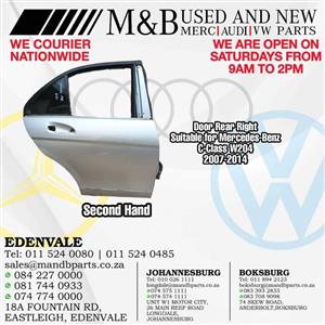 Door Rear Right (Second Hand)  Suitable for Mercedes-Benz C-Class W