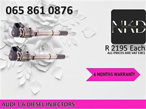 AUDI 1,6 DIESEL INJECTORS FOR SALE OR RECON WITH WARRANTY