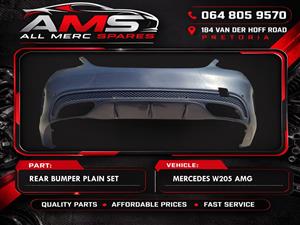 NEW MERCEDES W205 AMG REAR BUMPER PLAIN SET