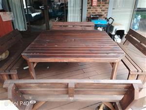 Patio 8/10 seater solid wood