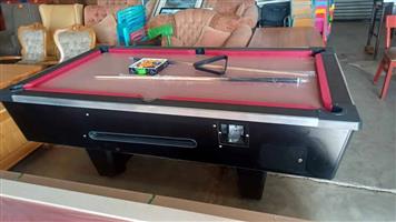 Brand new slate top R5 coin operated pool table with accessories