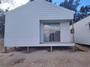 2 bedroom log home with glass door