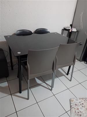 Set of 4  plastic chairs + table for sale in Arcadia, Pretoria