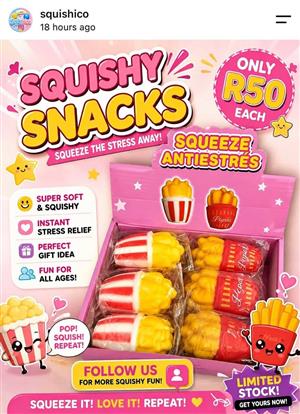 Squishys for sale . Brand new . Collect in Seapoint or Pudo