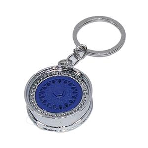 Keyring with BSS Alloy Wheel Design (Blue)