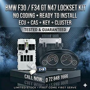 BMW F30 / F34 GT 320d N47 AUTO COMPLETE LOCKSET KEY  ECU  CAS FOR SALE