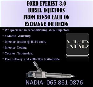 Ford Everest diesel injectors for sale on exchange or recon