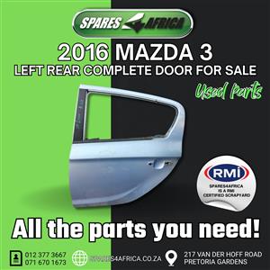 2016 MAZDA 3 LEFT REAR DOOR 