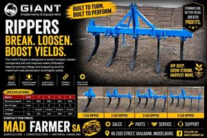 New Giant V frame rippers available