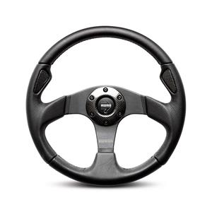 Momo Jett Black Leather & Carbon Fibre Sport Steering Wheel (350mm)