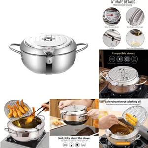  Modern stainless steel Frying Pot for sale Two sizes 2.2L 3.4L