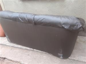 Brown 3 seated leather sofa/ couch