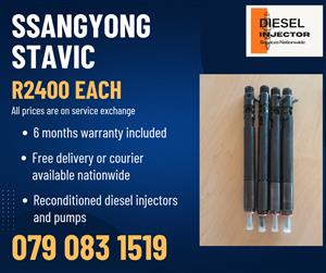 SSANGYONG STAVIC INJECTORS FOR SALE WITH WARRANTY INCLUDED 