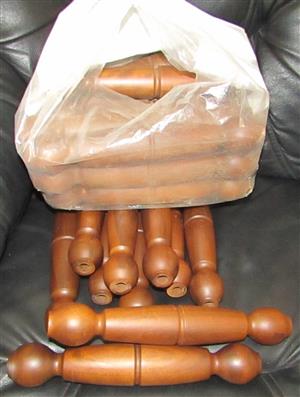 Hand Turned Wooden Segments x 25