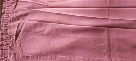Curtains. A set of Blush pink curtains 220L x 2500W.