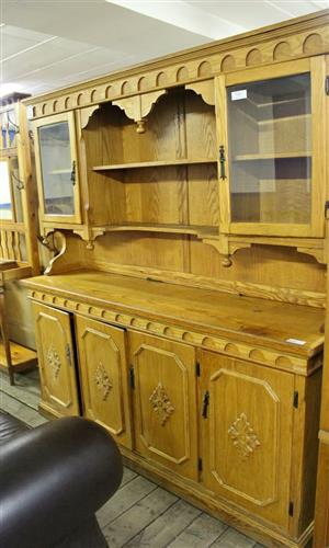 2 PIECE BROWN SIDE BOARD S064218A