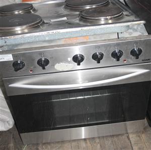 Samet Silver and black 4 plate stove with oven S049383A #Rosettenvillepawnshop