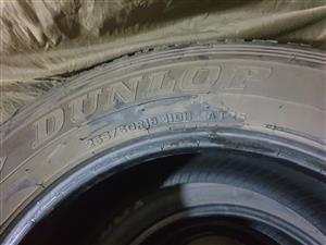 Toyota Fortuner tyres Dunlop 265 / 60 18R is still in good condition 
