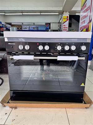 Hisense 90cm Gas Stove Electronic Oven Black HFS90GA5EBL