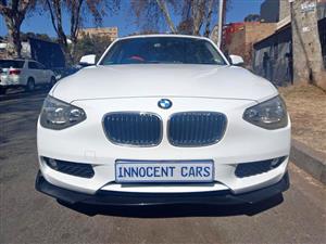 2012 BMW 118i HATCHBACK  PETROL,  AUTOMATIC, WHITE COLOR, MILEAGE 