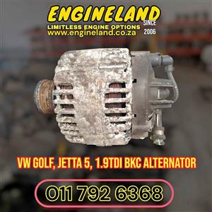 VW Golf, Jetta mk5 1.9tdi BKC engine used alternator