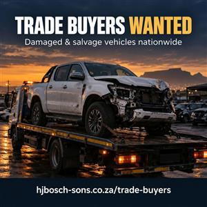 Trade Buyers & Scrap Yards Wanted: Damaged Cars & Salvage Bakkies