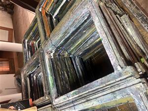 Factory Clearance – Approximately 300 Aluminum Screen Printing Frames 