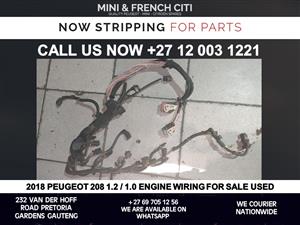 2018 Peugeot 208 1.2 1.0 engine wiring for sale used