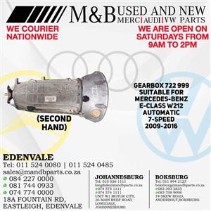 Gearbox 722 999 (Second Hand) Suitable for Mercedes-Benz E-Class W212 Automatic 7-Speed 2009-2016