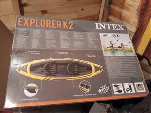 Intex  2 men blow up cano brand new used once