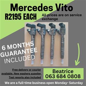 MERCEDES BENZ VITO DIESEL INJECTORS FOR SALE WITH WARRANTY 