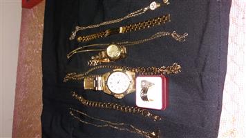 Hallmark Gents and ladies watch sets with matching chains
