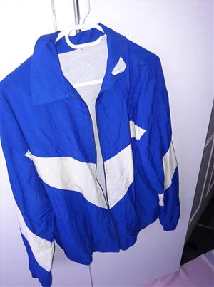 Blue and white jacket for sale