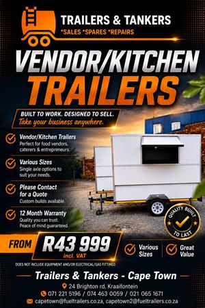 FOOD/VENDOR TRAILERS - VARIOUS SIZES