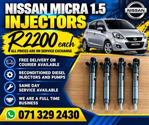 NISSAN MICRA 1.5 INJECTORS FOR SALE WITH WARRANTY 