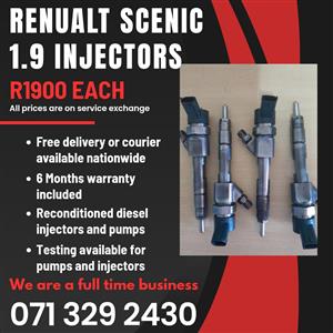 RENUALT SCENIC 1.9 INJECTORS FOR SALE WITH WARRANTY 