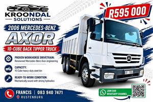2006 Mercedes Benz Axor back tipper truck - 10 cube