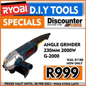 Angle Grinder 230MM 2000W for only R999!