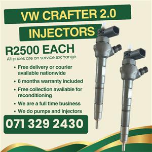 VW CRAFTER 2.0 INJECTORS FOR SALE WITH WARRANTY 