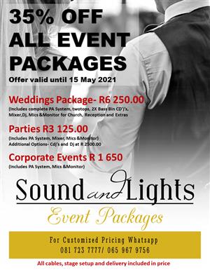 For all your Sound, Lighting, Audio Visual & Stage hiring needs