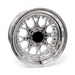 15″ CW-5703 4/100 & 4/114 Chrome With Rivets Alloy Wheels