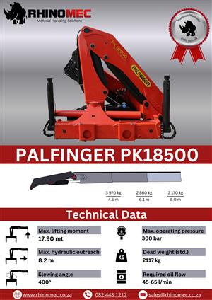 Palfinger PK18500 Truck Mounted Crane