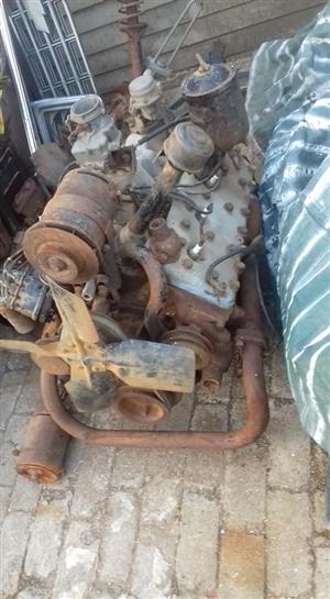 Ford 24 stud C8BA side valve V8 engine and gearbox