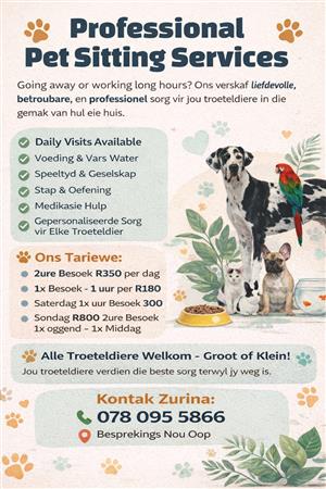 Professional Pet Sitting Service
