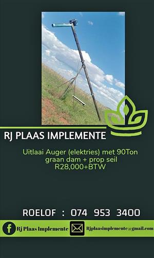 90 ton Graan dam met uitlaai auger